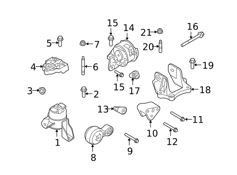 Engine & Trans Mounting for 2011 Mercury Milan #1
