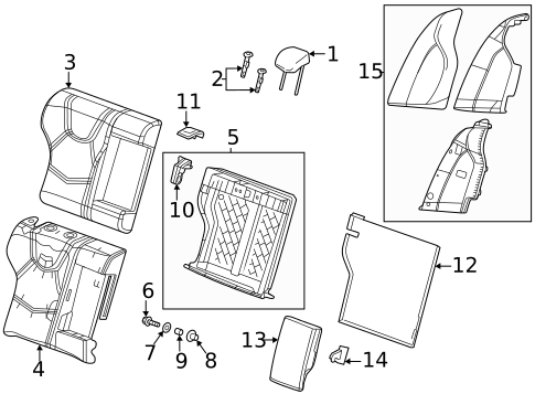 Rear Seat Components for 2025 Cadillac CT5 #0