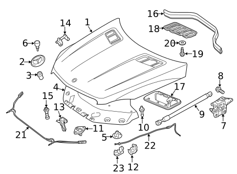 Hood & Components for 2014 Mercedes-Benz ML63 AMG #0