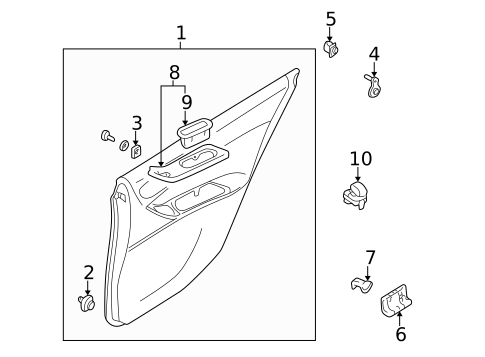 Rear Door for 2003 Mitsubishi Galant #1