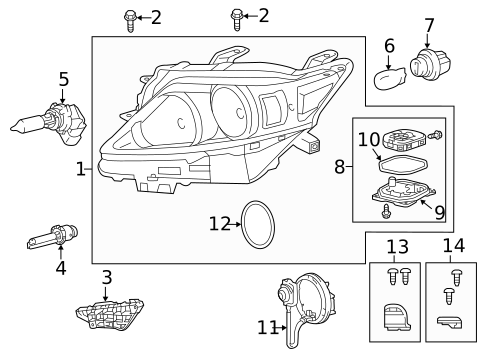 Bulbs - Chassis for 2015 Lexus RX350 #2
