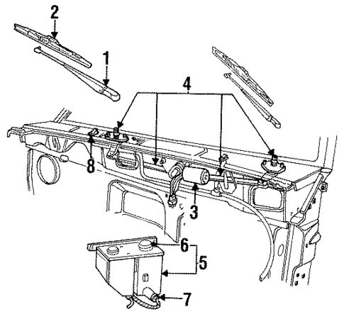 Wiper Components for 1991 Ford Explorer #0