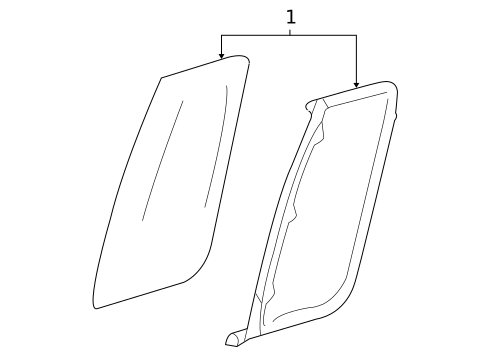Glass - Rear Door for 2008 Ford F-150 #2