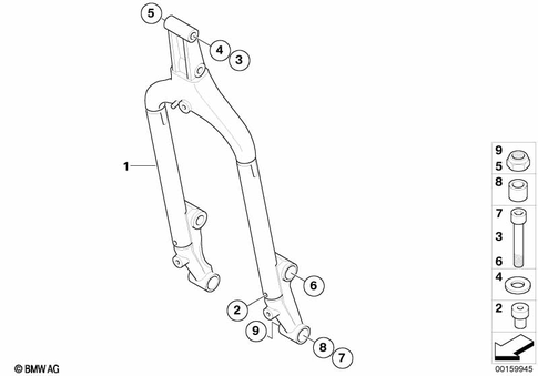 Motorcycle Frame for 2008 BMW-Motorrad G 650 Xcountry #2