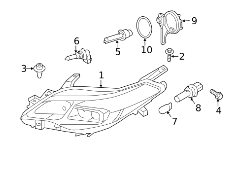 Headlamp Components for 2018 Toyota Avalon #0