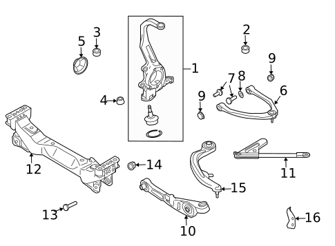 Suspension Components for 2013 INFINITI FX37 #12