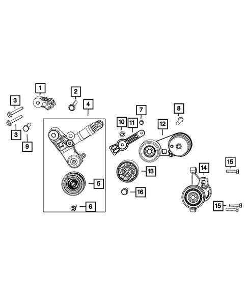 Pulleys and Related Parts for 2020 Jeep Wrangler #1