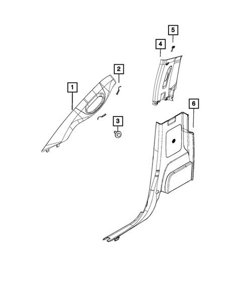 Panels-Moldings-Scuff Plates, Pillar, Cowl, 1/4 Panel Trim and Cargo Covers for 2018 Ram 1500 #1