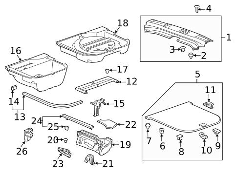 Interior Trim - Rear Body for 2012 Cadillac SRX #0