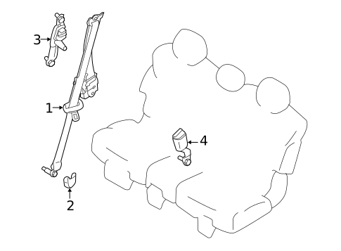 Second Row Seat Belts for 2015 INFINITI QX80 #1