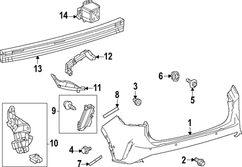 Bumper & Components - Rear for 2024 Lexus RX350h #0