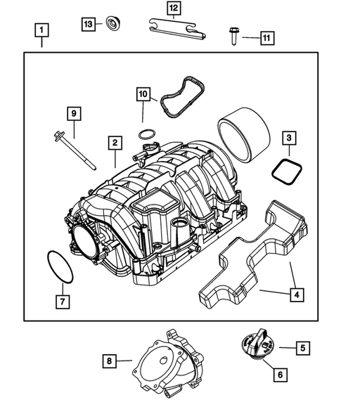 Manifolds and Vacuum Fittings for 2009 Chrysler Aspen #3