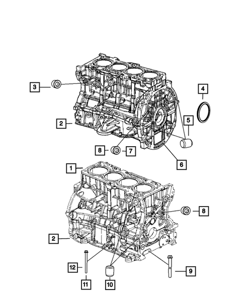 Cylinder Block for 2012 Dodge Journey #0