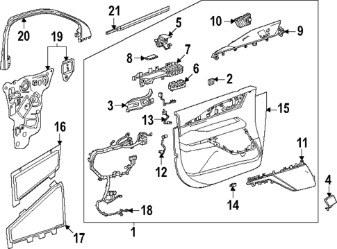 Interior Trim - Front Door for 2025 Cadillac ESCALADE IQ #0