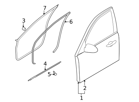 Door & Components for 2005 Kia Amanti #0