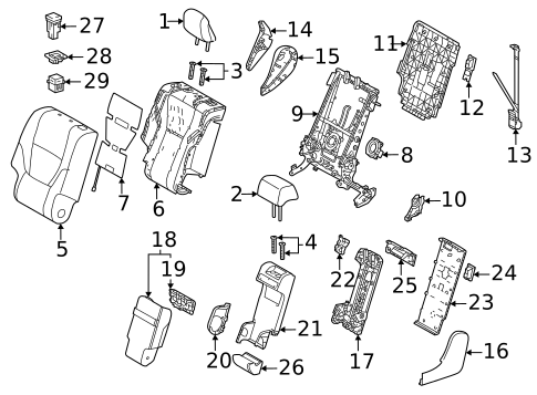 Second Row Seats for 2023 Lexus LX600 #0