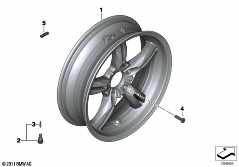 Wheels with Bearings for 2016 BMW-Motorrad C evolution #1