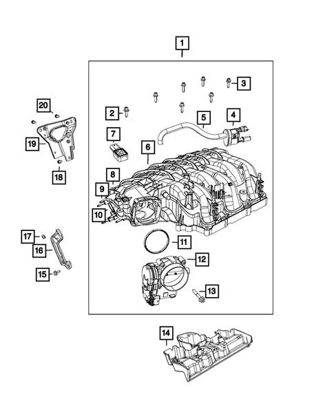 Manifolds and Vacuum Fittings for 2019 Chrysler Pacifica #0