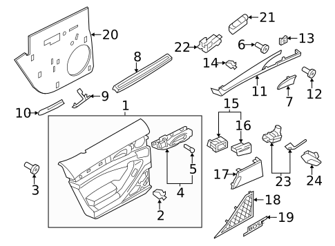 Interior Trim - Rear Door for 2019 Porsche 718 Cayman #0