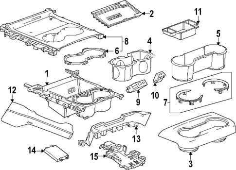Center Console for 2025 GMC Yukon XL #3