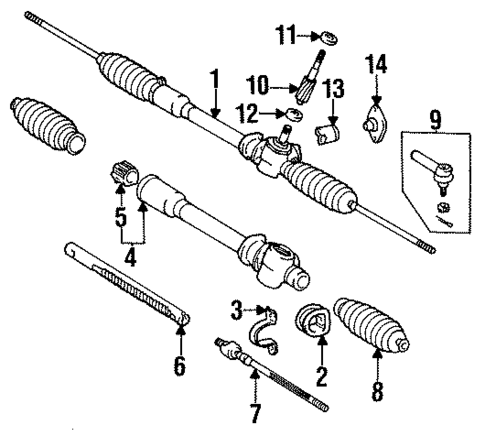 Steering Gear & Linkage for 1997 Toyota Corolla #1