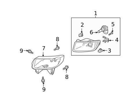 Bulbs - Chassis for 2007 Mazda CX-9 #3