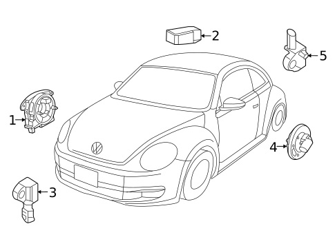Air Bag Components for 2019 Volkswagen Beetle #2