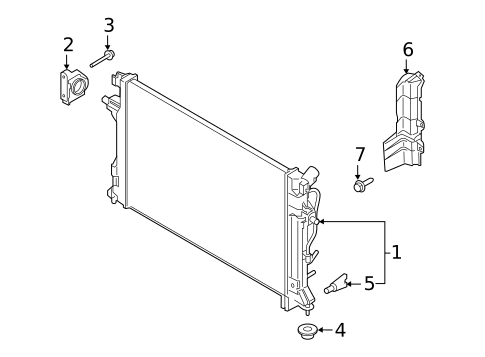 Radiator & Components for 2024 Kia Forte #1