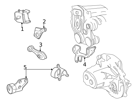 Engine & Trans Mounting for 1995 Chevrolet Cavalier #1