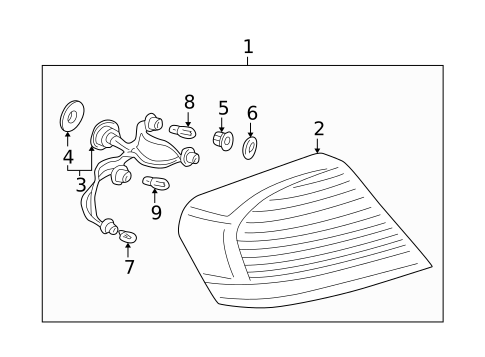 Tail Lamps for 2003 Chrysler Sebring #0