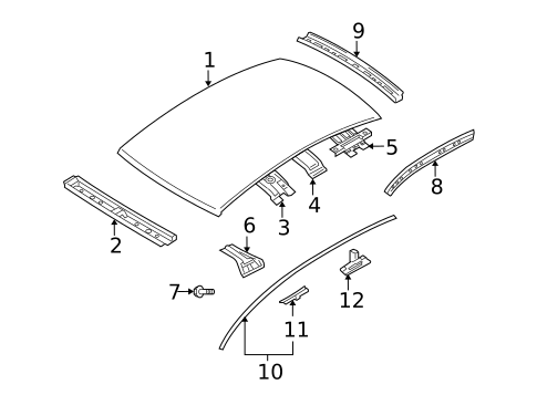 Roof & Components for 2004 Kia Rio #1