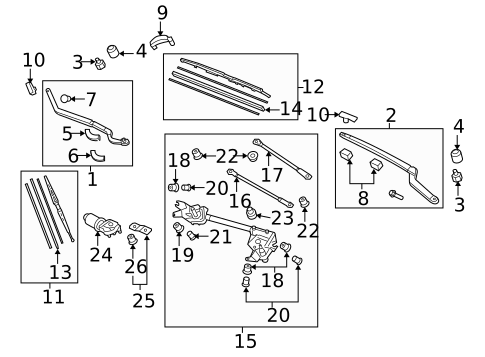Wipers for 2009 Acura RL #0