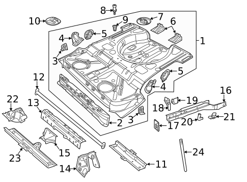 Rear Floor & Rails for 2019 Volkswagen Beetle #0