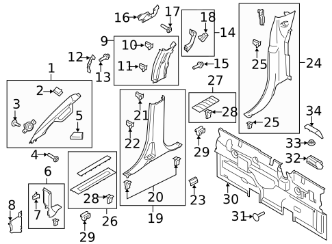 Interior Trim - Cab for 2024 Ford F-150 #10