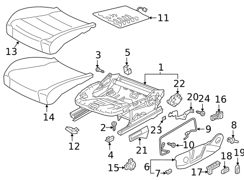 Driver Seat Components for 2019 Volkswagen Jetta #0