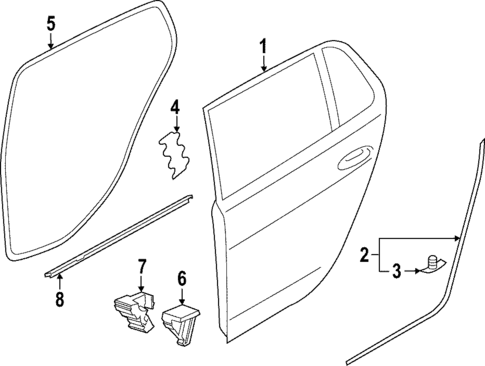 Door & Components for 2022 Volkswagen GTI #1