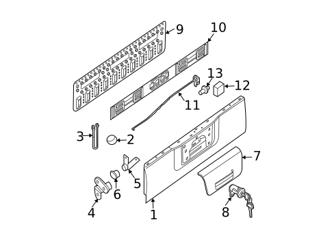 Tail Gate for 2007 Nissan Frontier #1