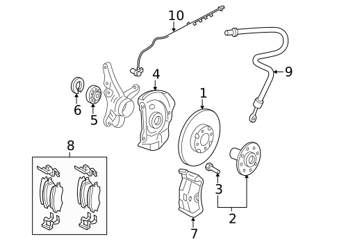 Front Brakes for 2009 Hyundai Elantra #0