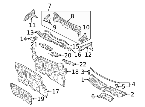 Cowl for 2011 Toyota Yaris #1