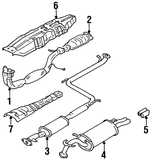 Exhaust Components for 1998 Hyundai Sonata #0