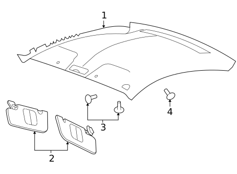 Interior Trim - Roof for 2008 Ford Mustang #0