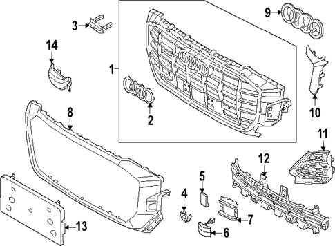 Grille & Components for 2025 Audi SQ8 #0