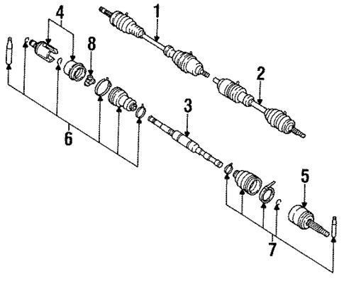 Axle Shaft for 1988 Nissan Sentra #0