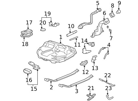Fuel System Components for 2000 Honda Civic #4