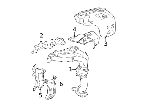 Exhaust Manifold for 1999 Toyota Solara #0