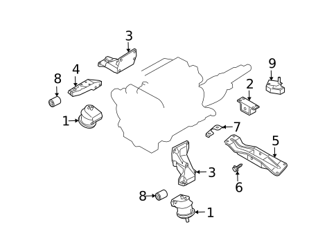 Engine & Trans Mounting for 2006 INFINITI FX35 #0
