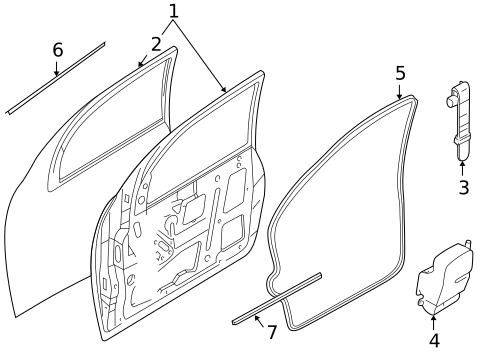 Door & Components for 2004 Ford Focus #0