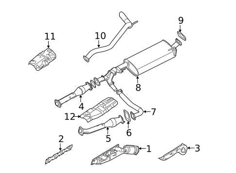Exhaust Components for 2005 Nissan Armada #0