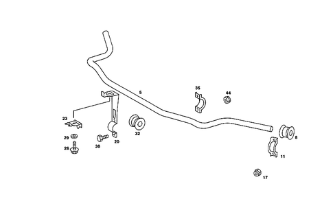 Torsion Bar, Front for 1989 Mercedes-Benz 190E #0