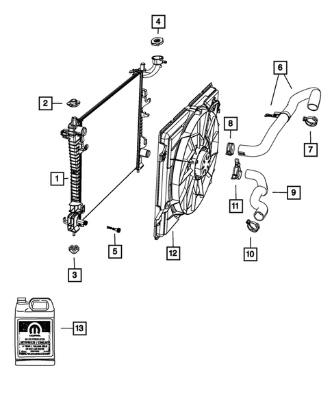 Radiator and Related Parts; Charge Air Cooler for 2014 Dodge Durango #0